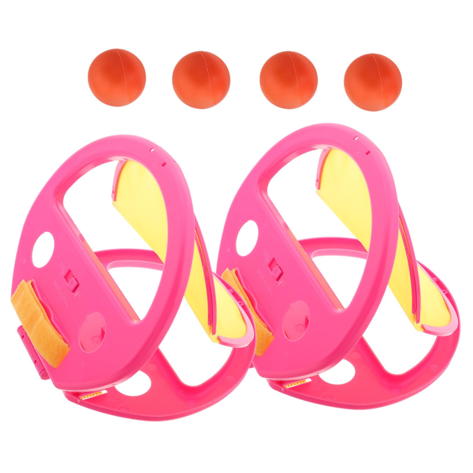 Yardwe Interactive Parent-Child Game 2 Pack Boys and Girls Toss Catch Racket Hand Grip Paddle Rackets for Outdoor Play Enhance Family