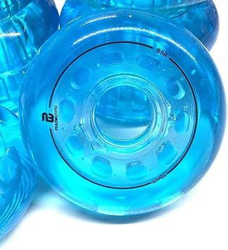 83A PU Abrasion Resistant Inline Skate Wheels 8 Pack Inline Roller Skates Shoes Roller Ice Hockey Size 70mm 68mm 64mm Blue, 64mm