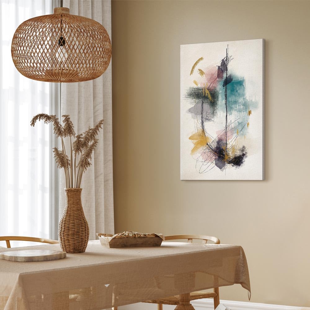 murando - Quadro Acustico Verticale Astratto 80x120 cm 1 Pezzo - Schiuma acustica Quadri Moderni Camera da Letto - Stampa su Tela - Pannelli Fonoassorbenti Decorativi - Fonoassorbente a-A-10233-b-a