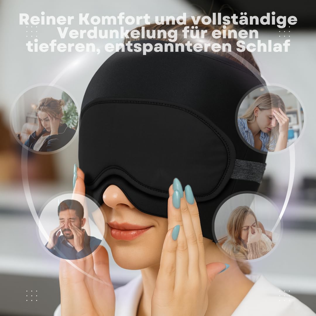 Cuffia Anti-Emicrania, Refrigerante e Riscaldante, Cappello Fascia con Gel per Testa e Occhi - Terapia Caldo/Freddo per Sollievo da Mal di Testa, Sinusite Cronica e Cervicale Ghiaccio gel