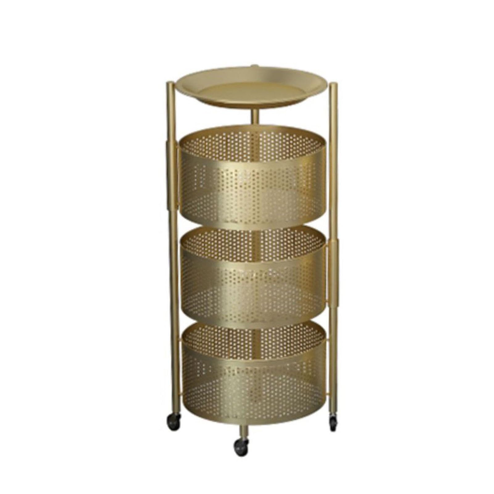 Cesta redonda giratoria de metal de diseño minimalista para estancias selectas