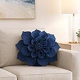 Fennco Styles Handmade 3D Heart-Shaped Petals Flower Decorative Throw Pillow Cover 16