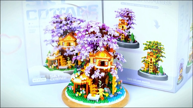 Amazon.com: Insgen Cherry Blossom Tree House Miniature Building