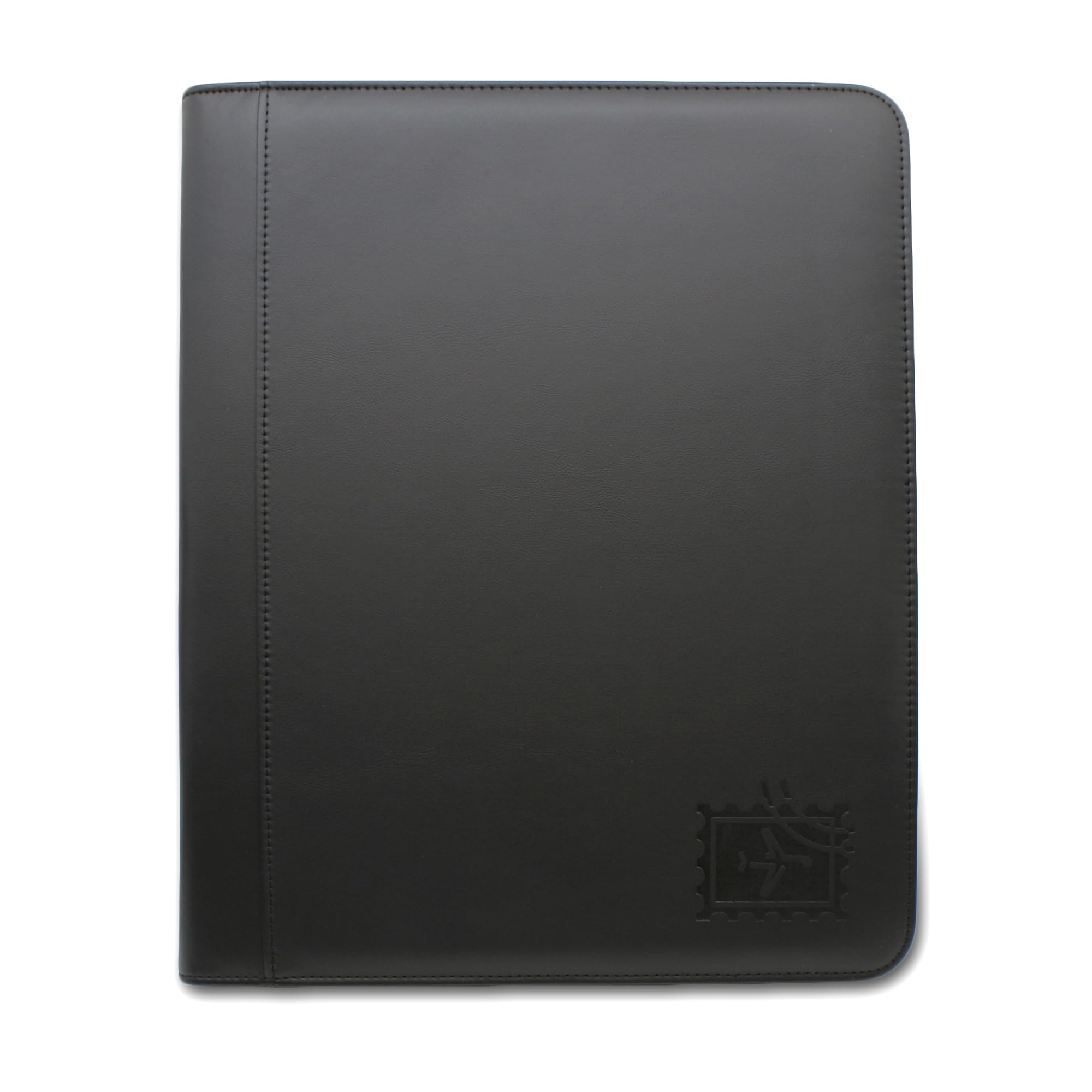DOJA Barcelona Postage Stamp Album-PU Leather Stamp Book for Collectors with Zipper and Ring Binder 16 Double-Sided Sheets and Multiple Size Pockets for Stamp Collecting Different Pocket Dimensions - Image 2