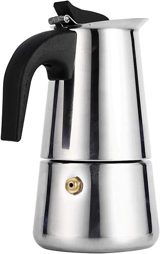 Miniatura 8 de Cafetera Moka de acero inoxidable de 3.4fl oz6.8fl oz10.1fl oz15.2fl oz para gas de inducción o estufa eléctrica para uso en el hogar o la oficina