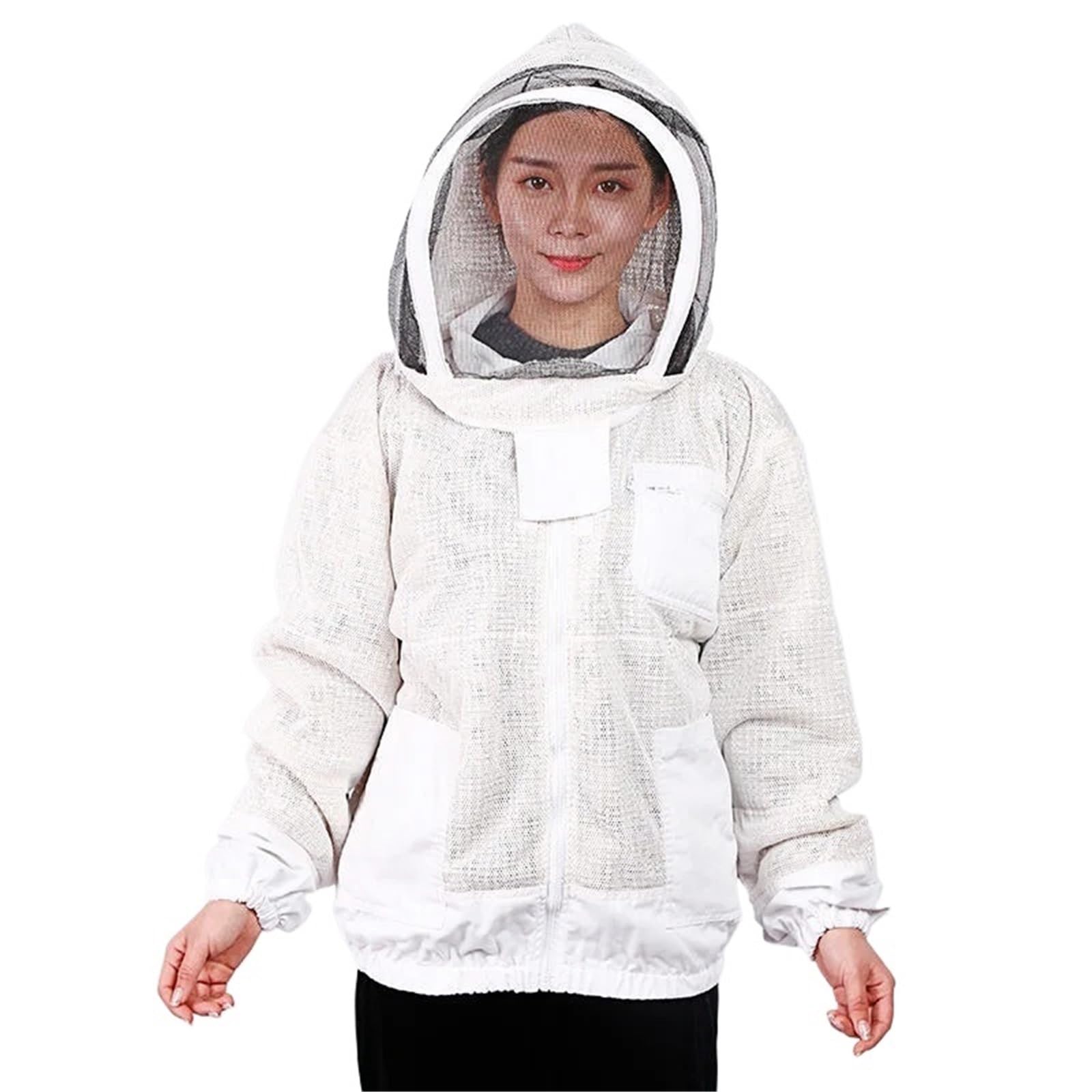Traje de apicultor Profesional Chaqueta de apicultura ventilada Ropa protección for apicultores Herramienta(L)