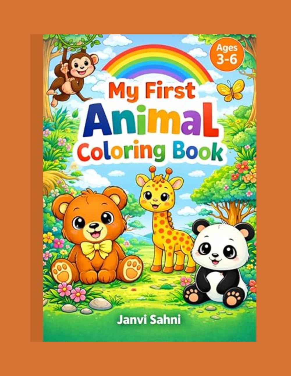 Cute Animals Coloring Book For Kids: Fun and Easy Animal Coloring Pages for Toddlers and Preschoolers | Cute Animals, Big Simple Designs for Little Hands