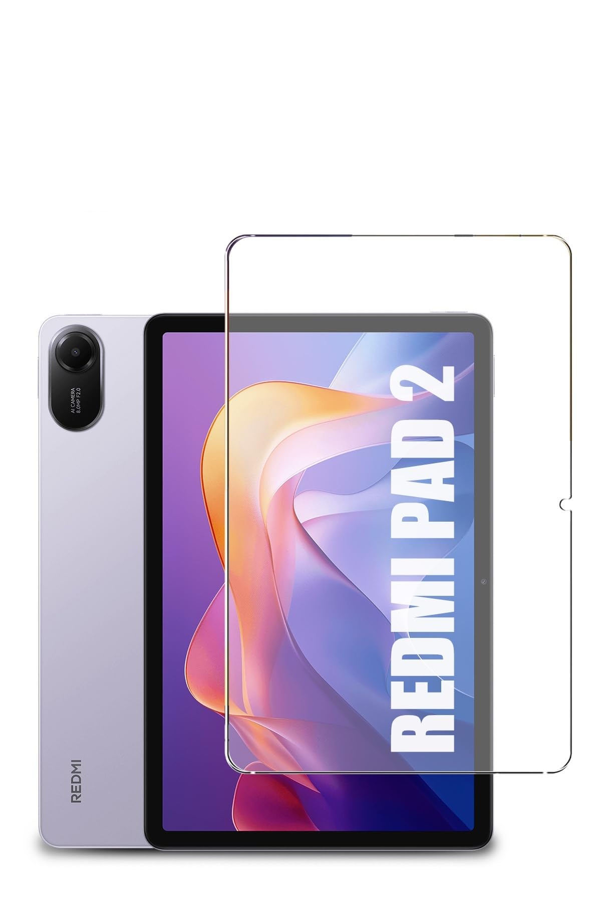 CONSTRAIN - Xiaomi Redmi Pad 2 ile Uyumlu Kalem Bölmeli Standlı Kılıf + Ekran Koruyucu + Kalem 3'lü Set - Çok Renkli 3