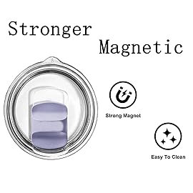 2 Pcs Magnetic Slider Replacement Block, Slider Lid Magnet for Yeti Lids 10 oz, 14oz, 16 oz, 20 oz, 26 oz, 30 oz (Black+Cosmic Lilac)