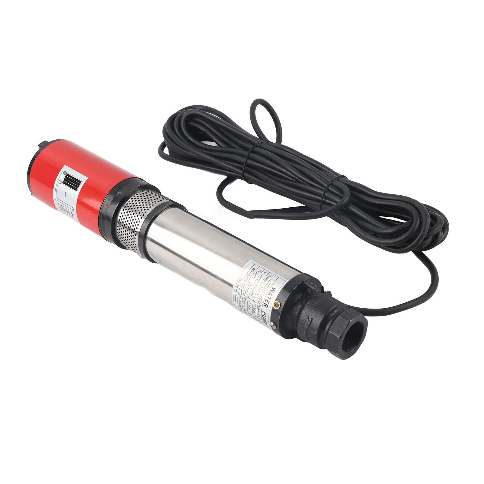 Bomba de agua solar de 48 V con motor de latón, altura de extracción de 55 m, caudal de 5 M3/hora para sistemas de riego y pozos profundos