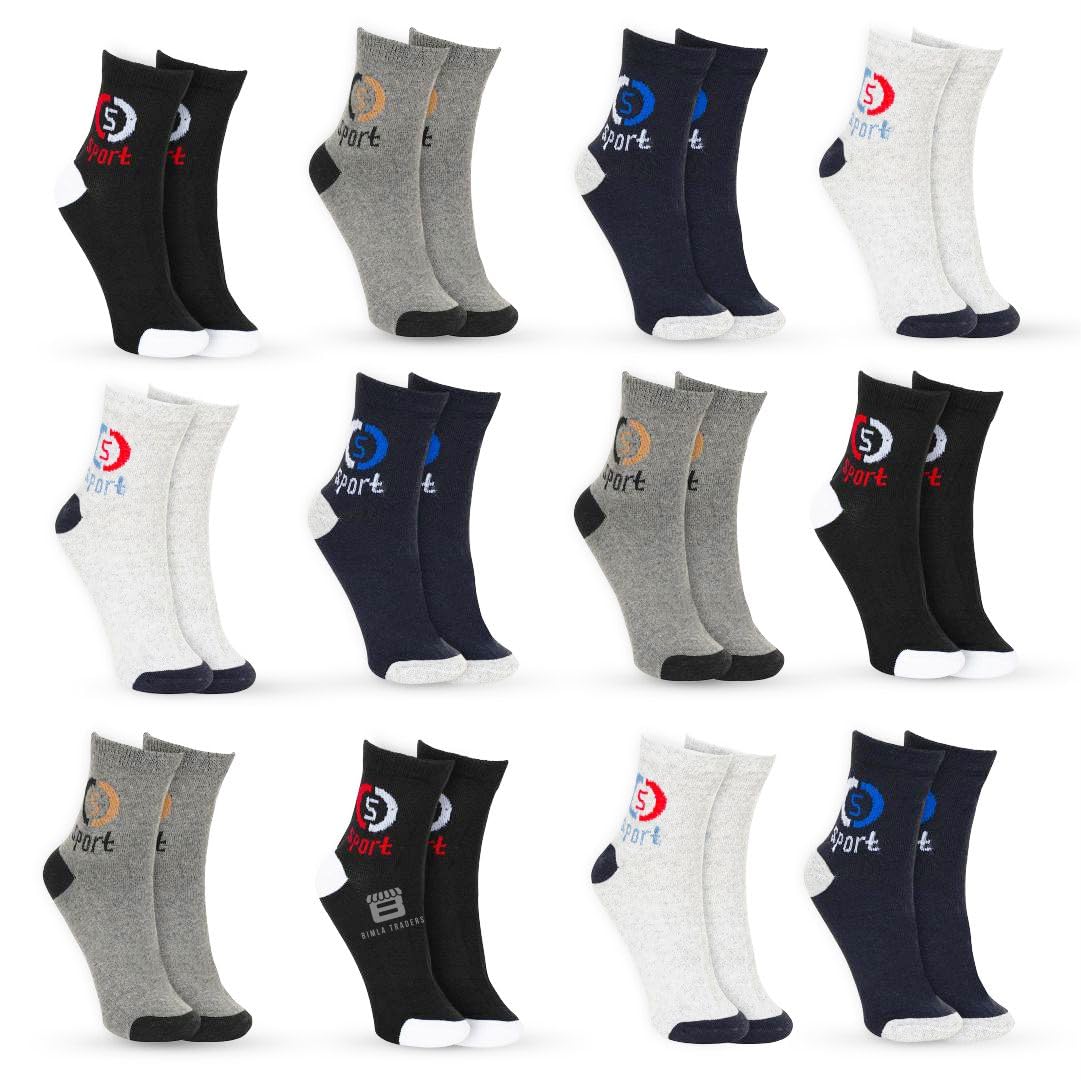 CRAE Cotton Solid Ankle Socks for Men & Women- Soft, Breathable & Comfortable Socks for Sports, Gym, Running & Casual Use, Multicolor, Free Size (SK001_PO12)-image-39