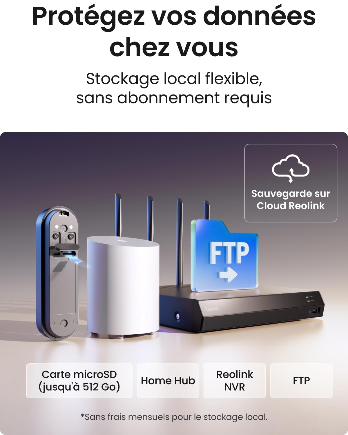 Reolink Sonnette Vidéo à Batterie (2e Gén) Caméra 2K Extérieure | Stockage Local Sans Frais, Vue Intégrale 150x150°, Wi-Fi 2,4/5 GHz, Détection Intelligente, Interphone, Enregistrement 24H/24