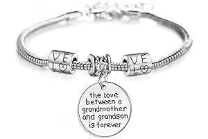 Love between Grandma and Grandson Charm Bracelet