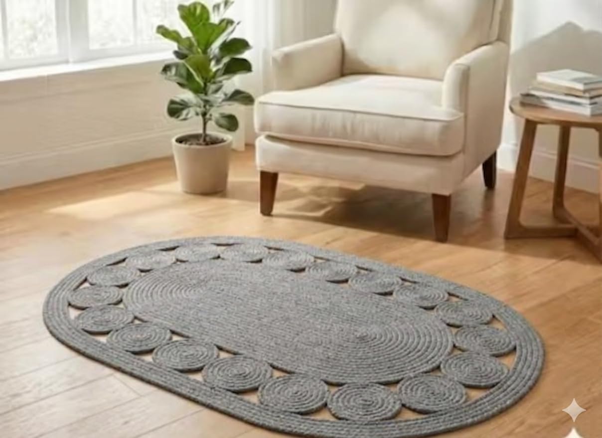 Buy Siya Textiles Cotton Jute Door Mat 40x60 cm | Anti-Slip