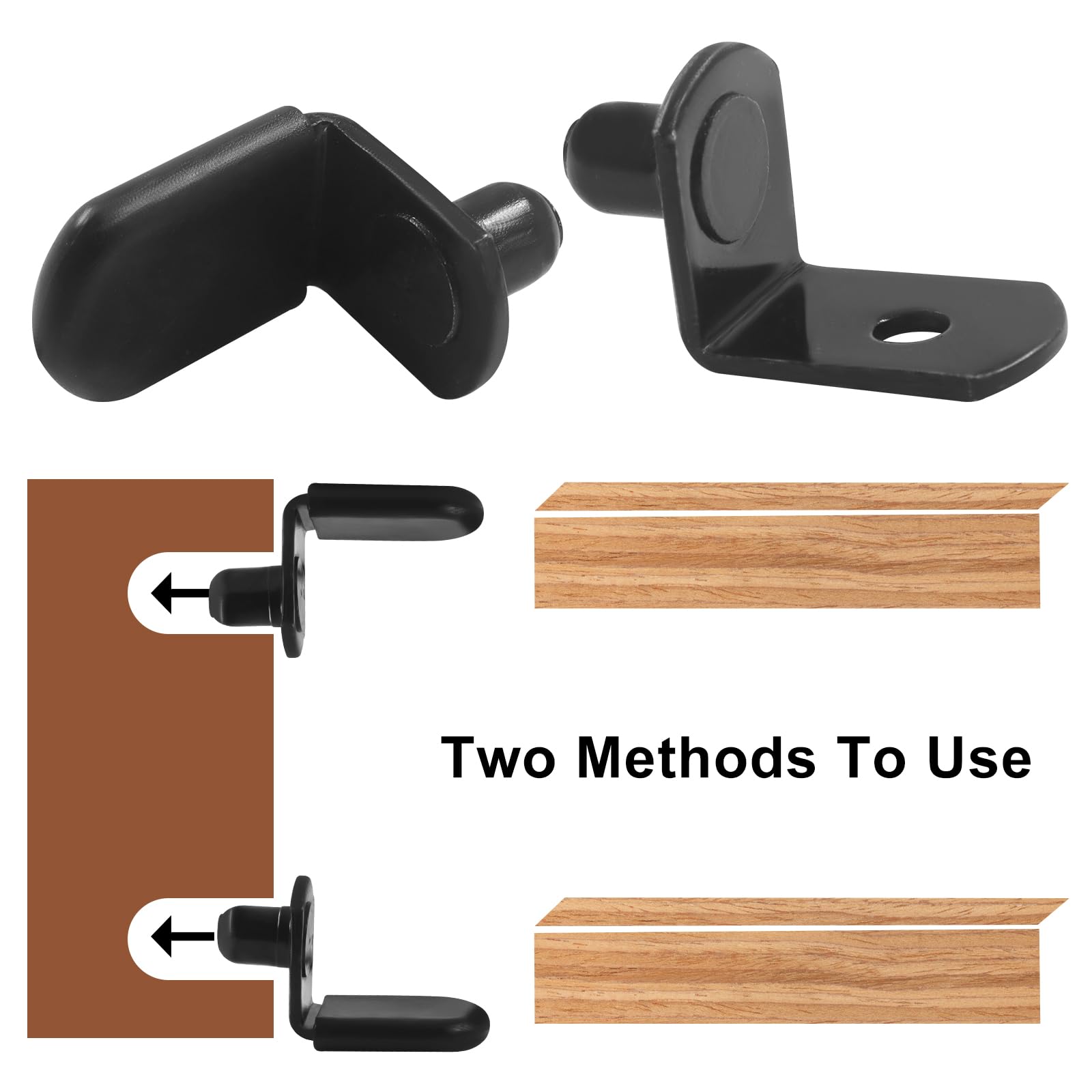 30 PCS Shelf Pins L-Shaped, 1/4 Inch, Black — Amazon image 5
