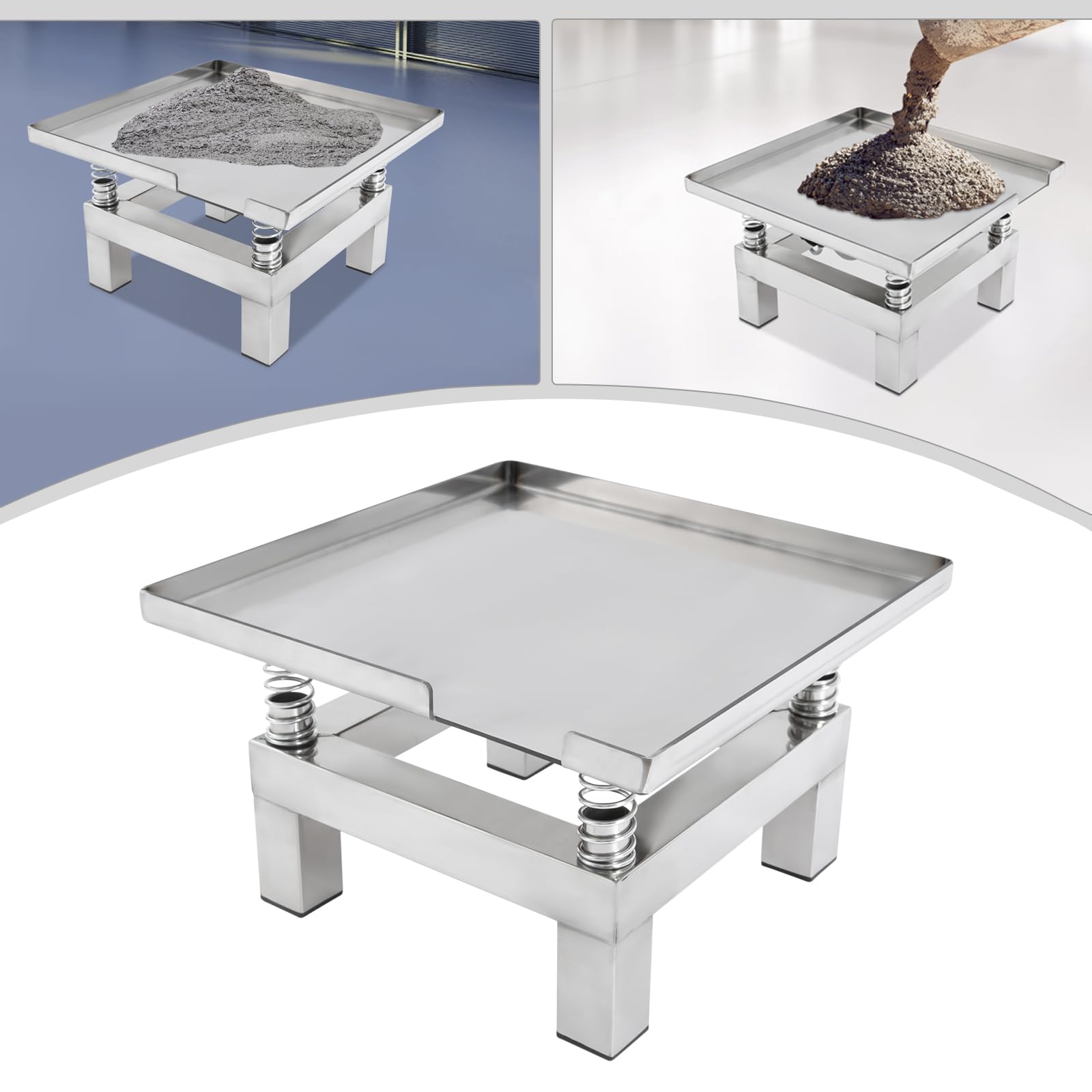 Betonrütteltisch für BAU und Labor 35x35cm Vibrationsplatte mit Vollkupfer Motor 50W Rütteltisch für Betonprüfung und Formfüllung mit hoher Vibrationseffizienz