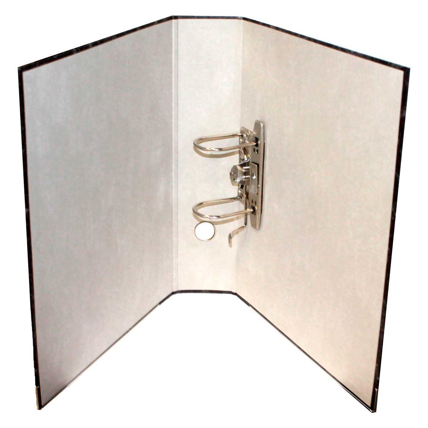 AC - Pack de 10 Archivadores A-Z con Caja, Fabricado en cartón, Guardar, archivar u ordenar los Documentos (Negro, 35 x 8 x 29 cm)