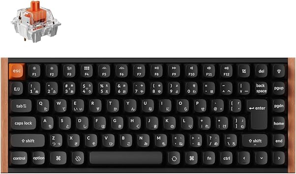 Keychron K2 Max Special Edition QMK Wireless Custom Mechanical Keyboard, 75% Layout, 2.4 GHz, Bluetooth Wired, QMK Program, White LED Light, Silent K Pro Silent Switch, Hot Swap, Wood + Aluminum Frame