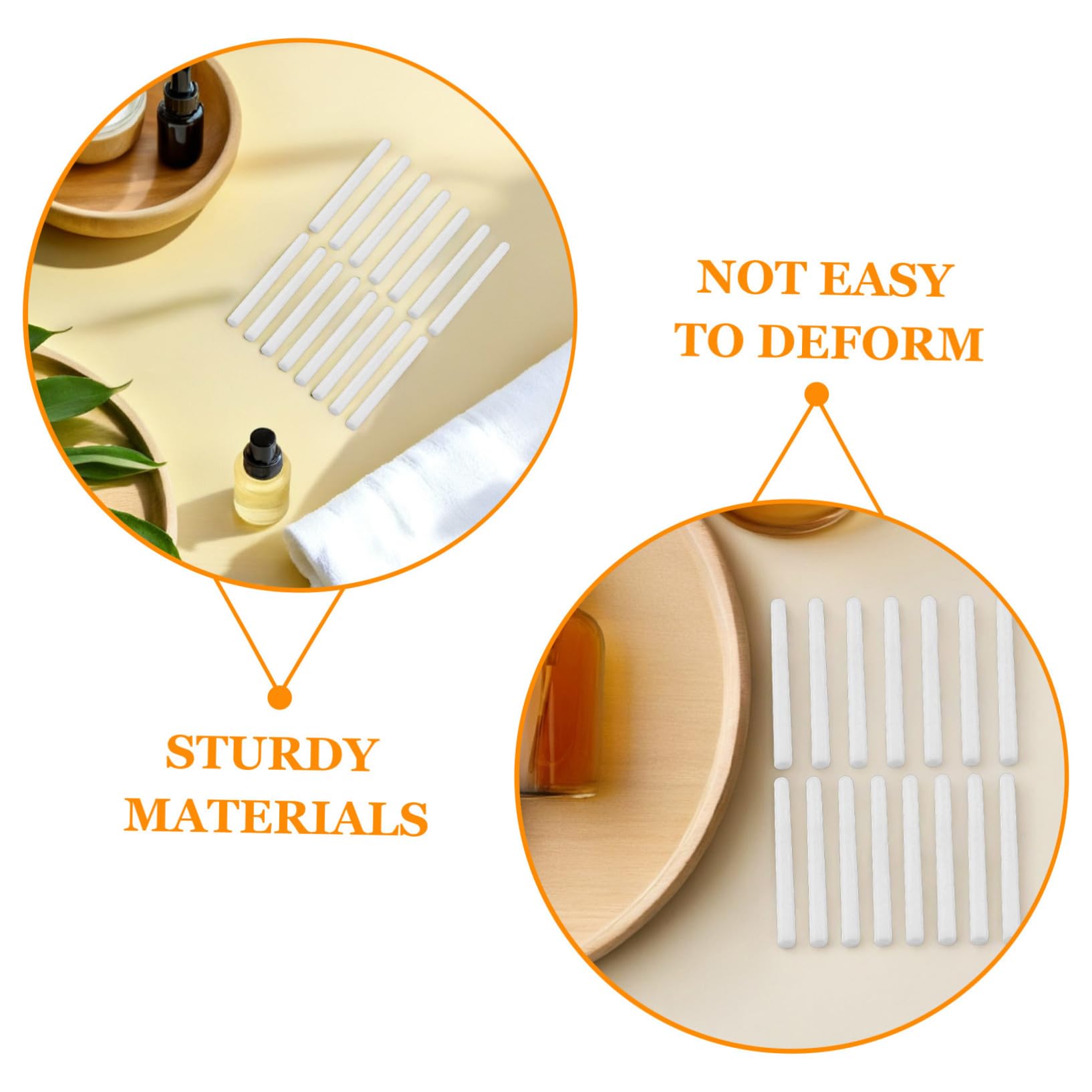 Luxshiny 15 Bastoncini di Cotone Assorbenti per Diffusore di Aromi, Bacchette Profumatore per Ambienti, Accessori per Aromaterapia per Soggiorno, Cucina, Bagno e Ufficio
