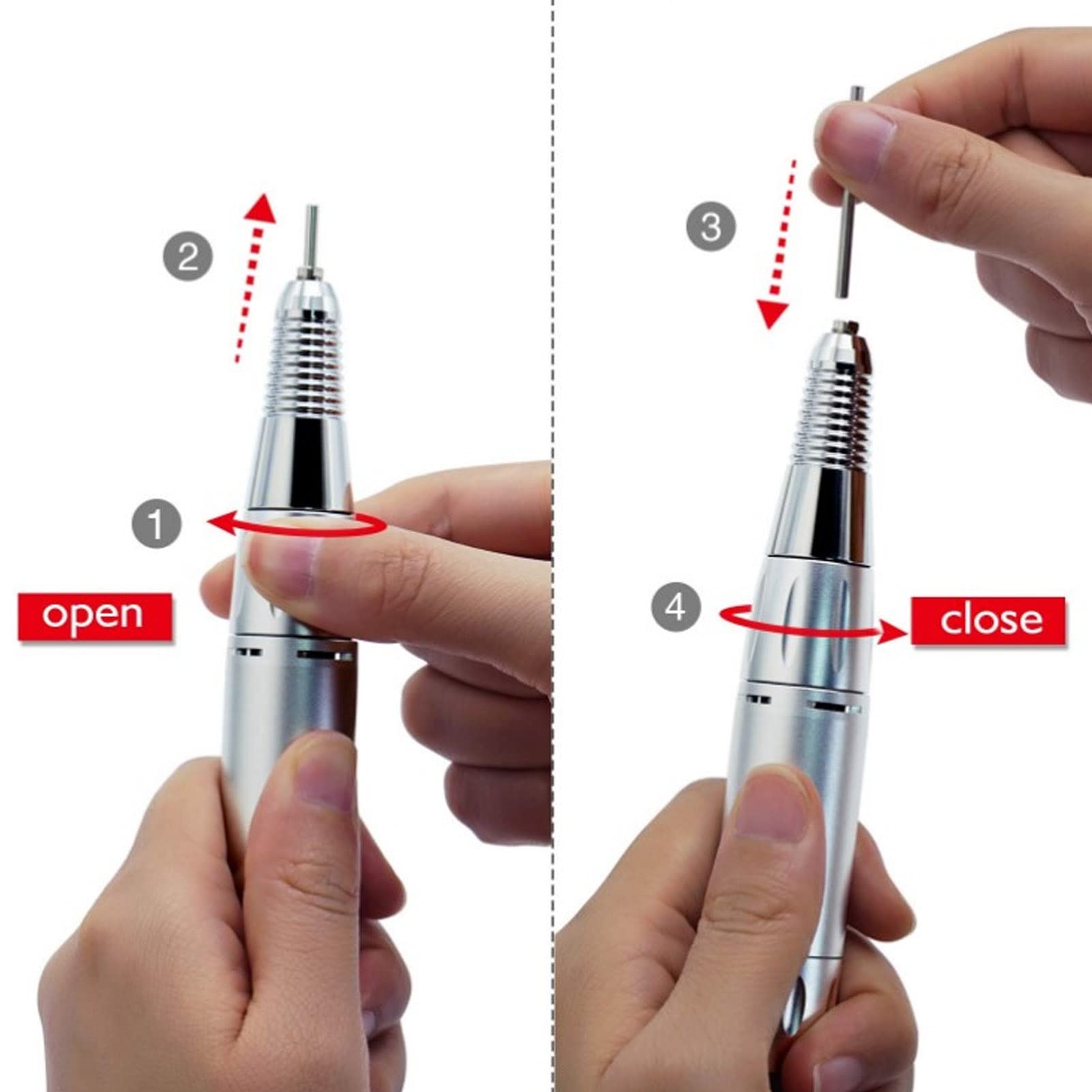Ponceuse Pour Ongles, Ponceuse Pour Ongles ÉLectrique Professionnelle, PoignéE De Perceuse Vitesse RéGlable Pour Electrique Per Ongles Polis PéDicure Polissage