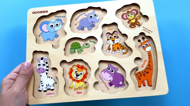 Amazon.co.jp: QUOKKA Toddler Puzzle for Ages 3-5 - Wooden Puzzle