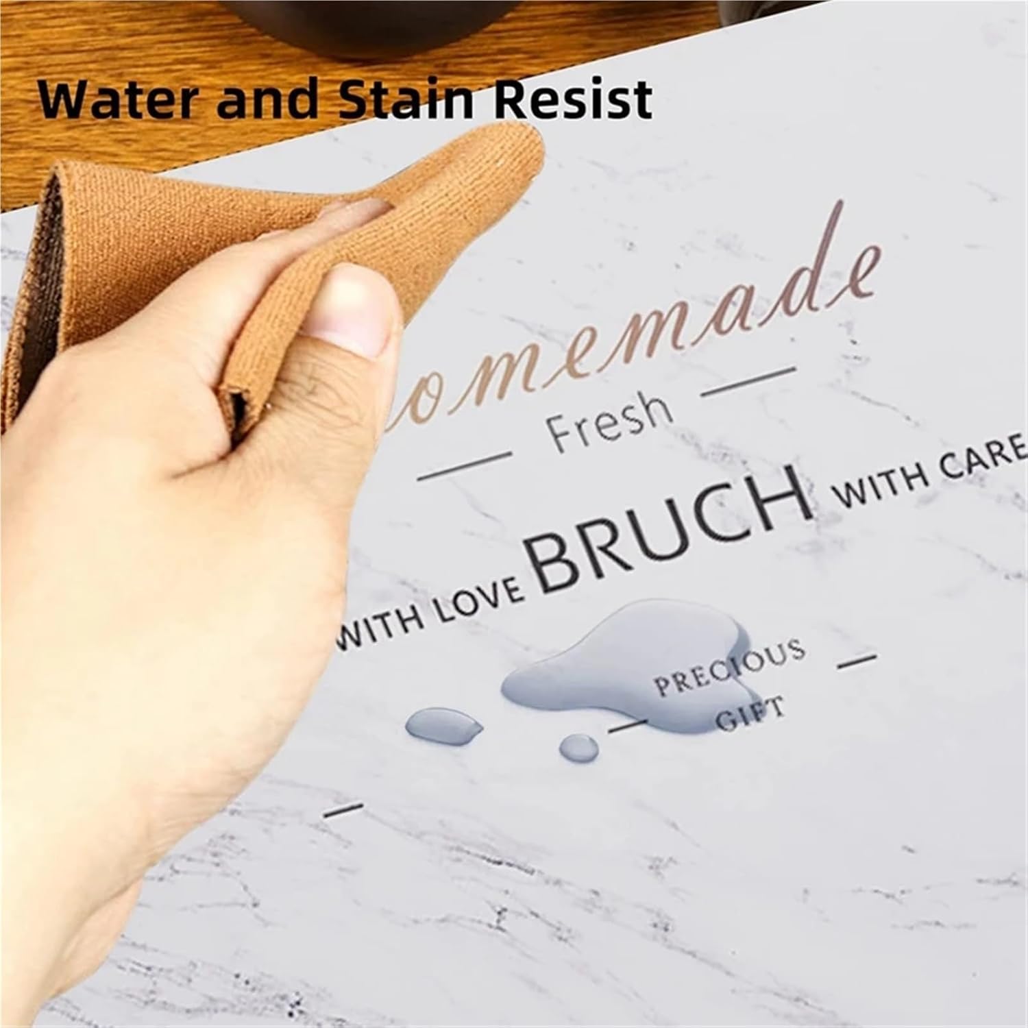 Table Mats Marble Leaves Theme Place Mats Washable Recyclable Placemats for Indoor Outdoor Party Table Decor(P Marble,10pcs 45x30cm)