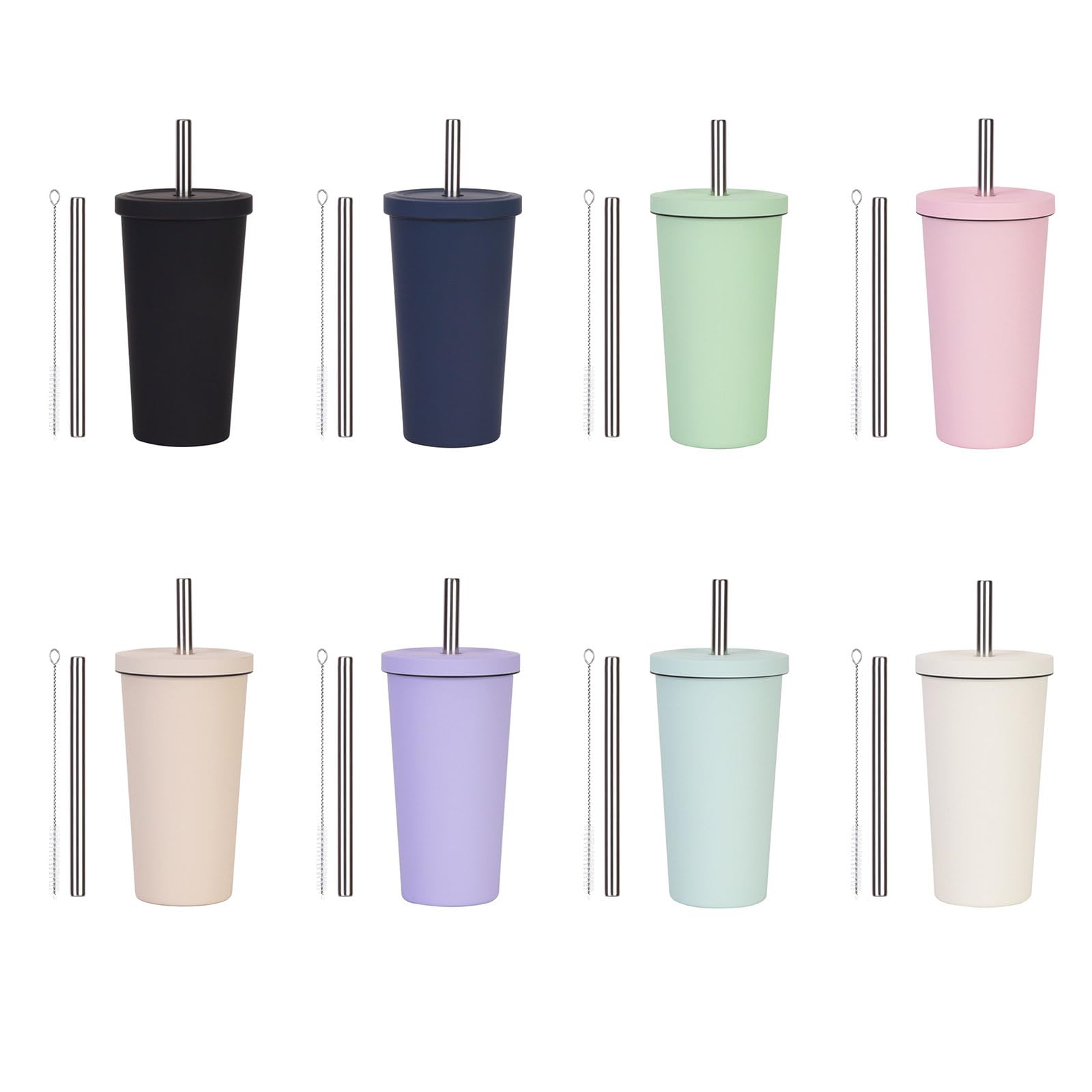 Vasos térmicos de doble pared de acero inoxidable de grado alimenticio, resistentes a fugas, para bebidas frías y calientes, botella de agua de acero inoxidable para viajeros