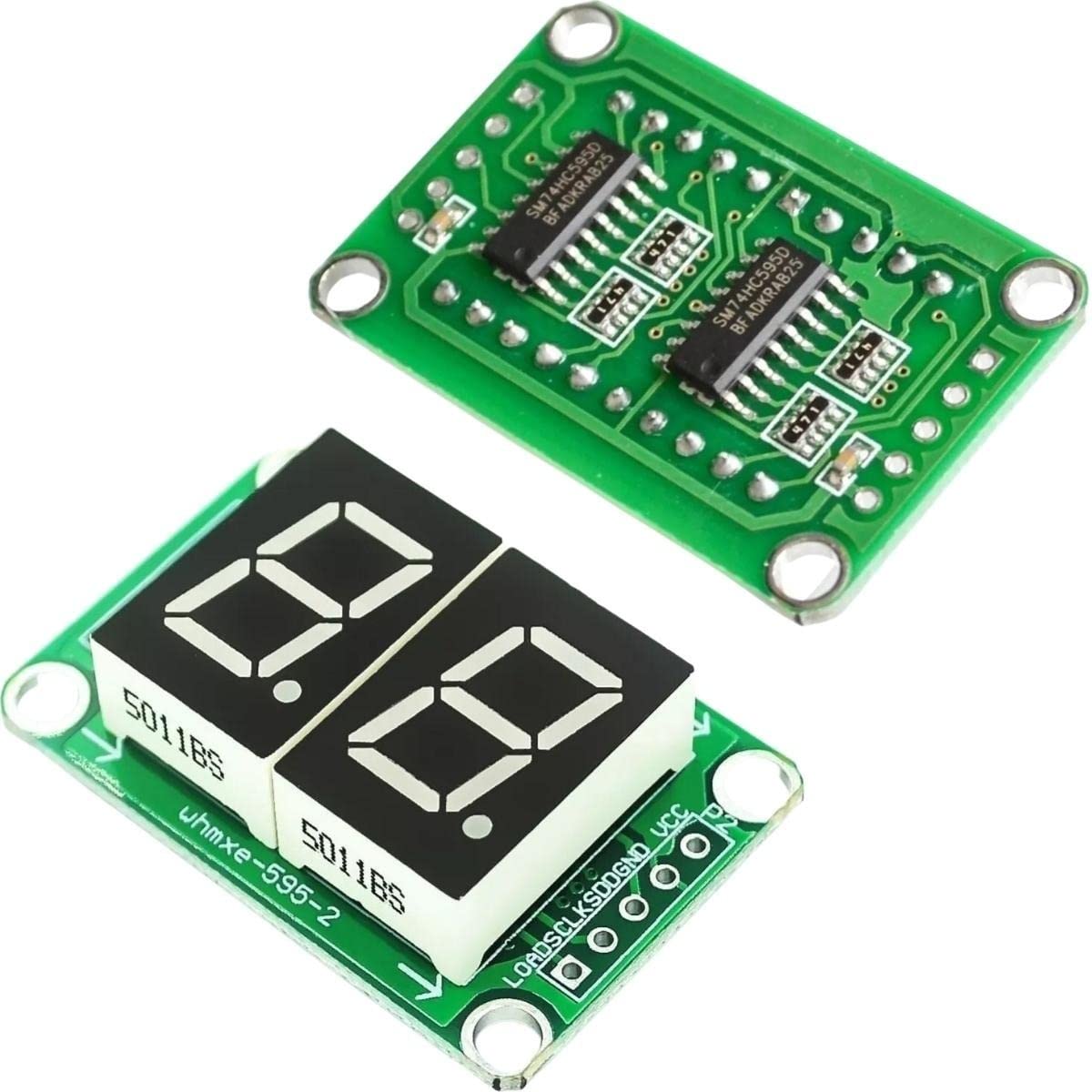 74HC595 Módulo Display 7 Segmento 2 Dígitos Vermelho Arduino