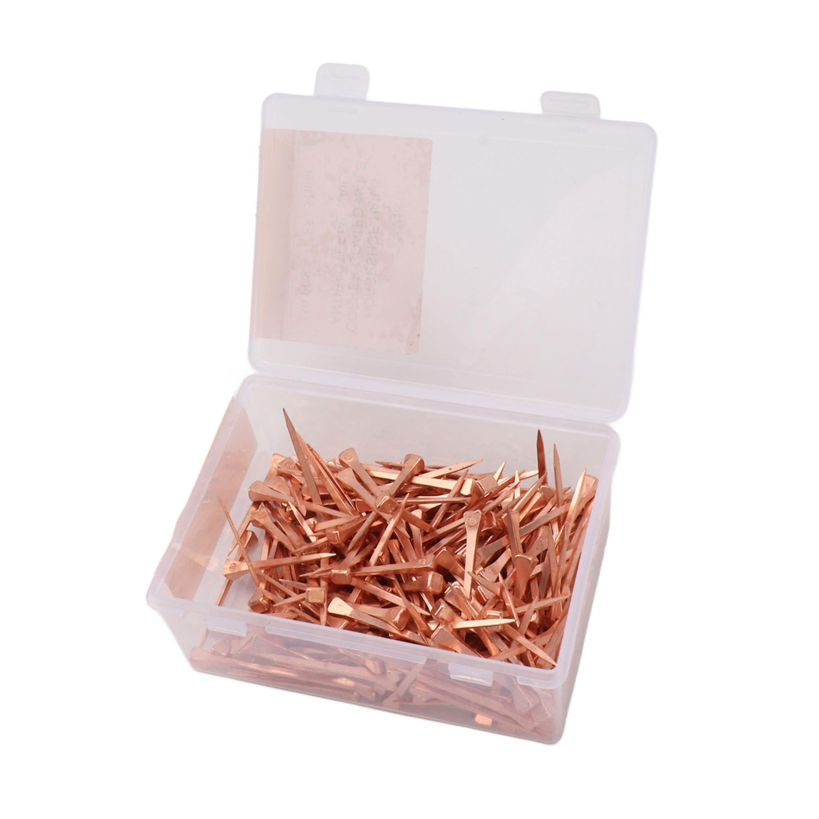 Jerliflyer 250Pcs Copper Plated Horseshoe Nails, Rustproof Equestrian Sport Equipment and Training (51mm E5)