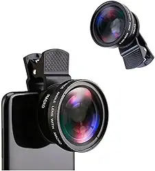 Lente macro para fotografia profissional para smartphone 12.5x E Super Ângulo Amplo 0.45x, lentes macro para iPhone, Samsung, Galaxy, Xiaomi celular Android acessório de lente macro para celular