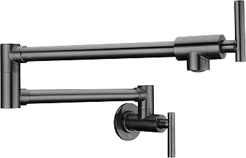 ANZZI Braccia Series 24" Wall Mounted Pot Filler in Gunmetal Black | 24