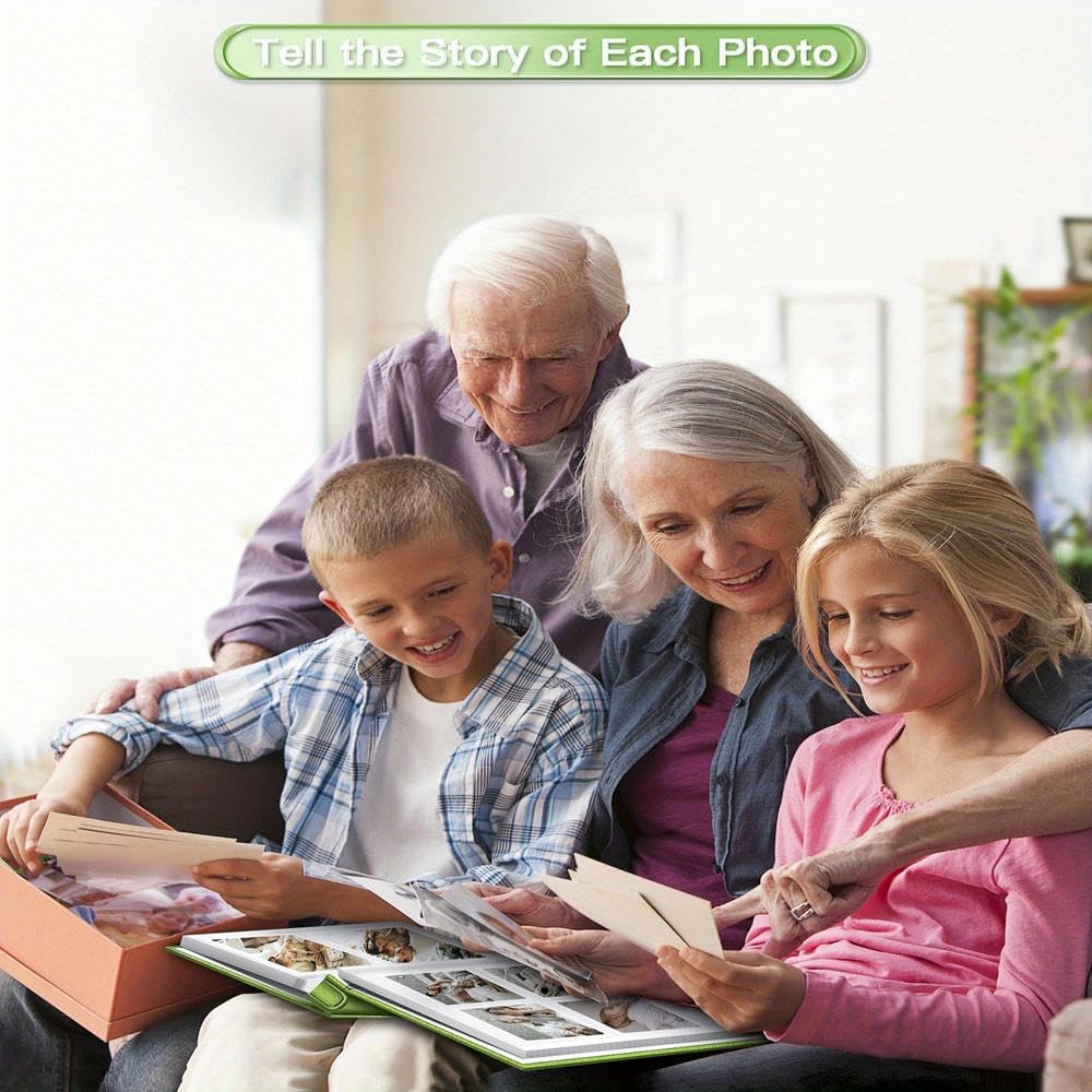 NYSDM Lniany samoprzylepny album do scrapbookingu Zachowaj wspomnienia ze ślubu, dziecka, rodziny, podróży, rustykalna książka pamiątkowa z klejącymi stronami