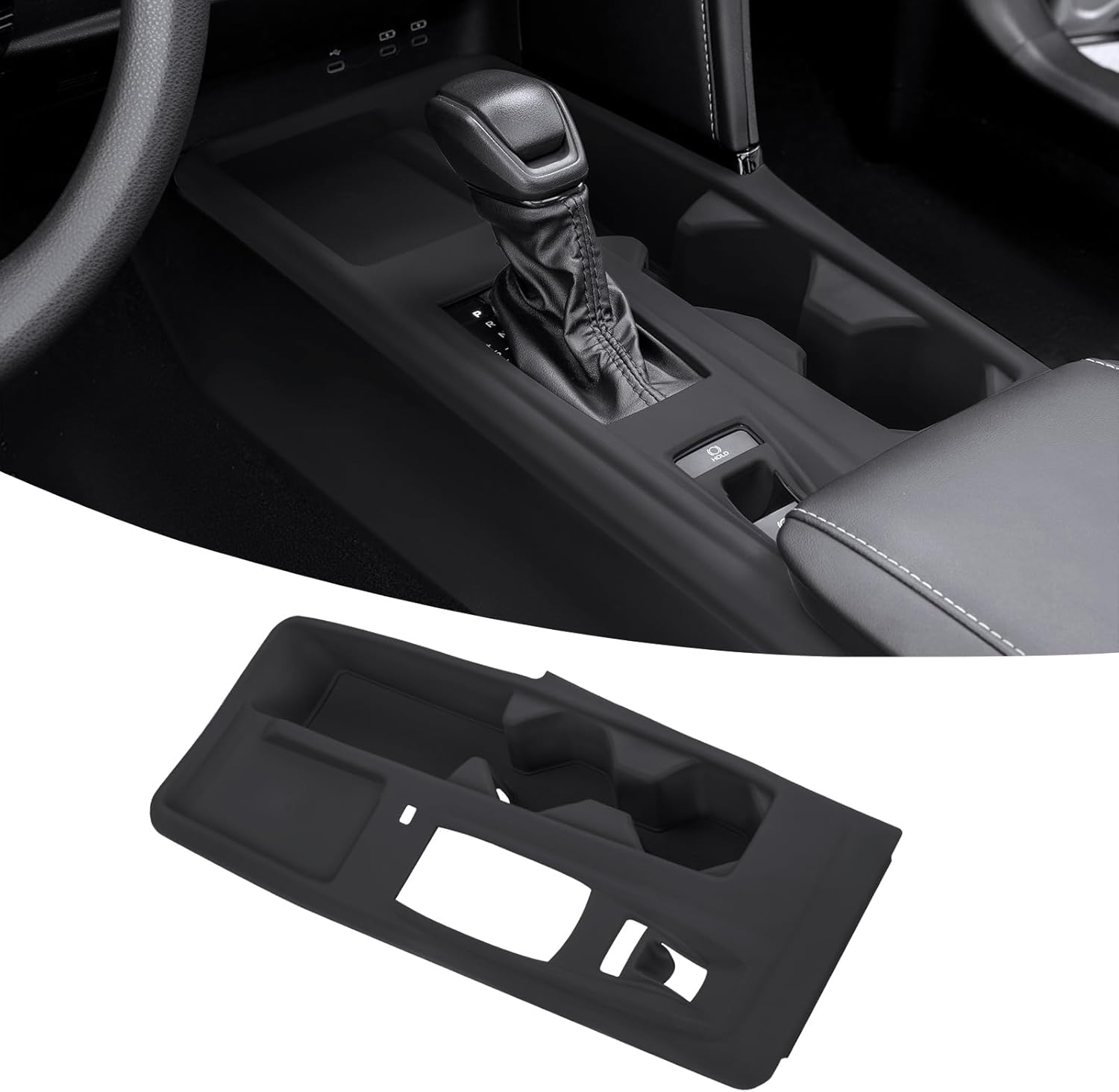 Silicone Car Gear Shift Panel Trim Cover for 2024 2025 Toyota Camry 9th Center Console Water Cup Holder Protector Wireless Charging Anti-Scratch Pad Automotive Interior Accessories