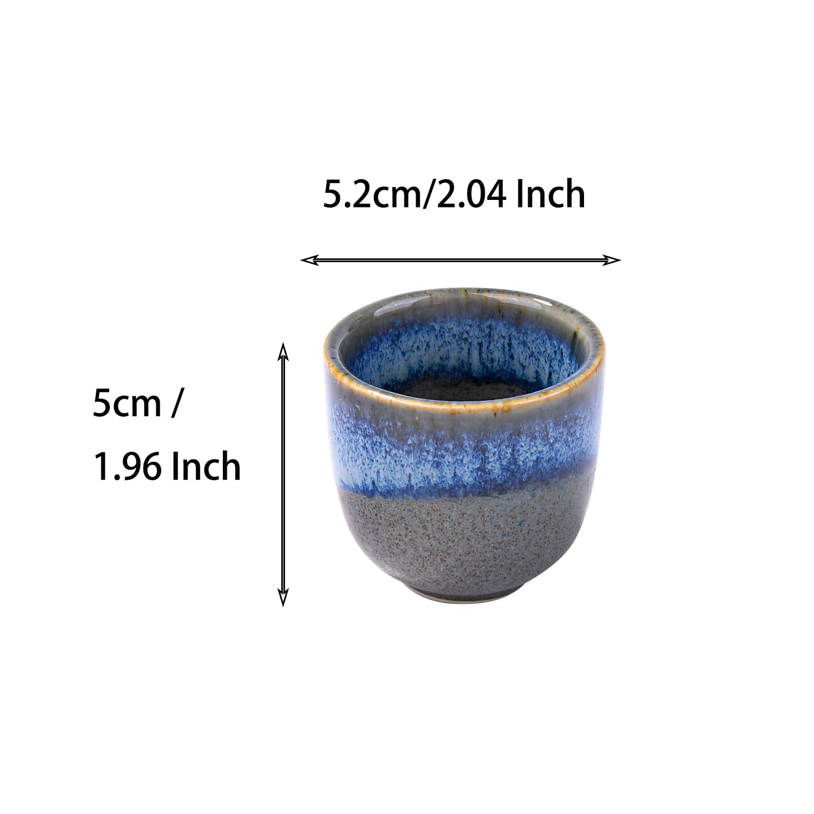 Amazon.com | BOSILI Ceramic Sake Cups Blue and Gray Glaze Saki Cup