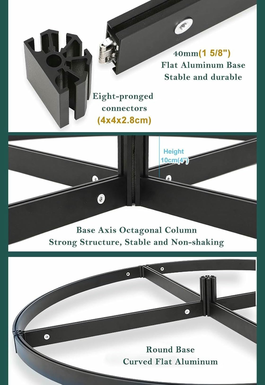 Obracany o 360° wieszak na zdjęcia / stojak na plakaty z haczykami do obrazów i zdjęć, biała rama aluminiowa, wieszak na dzieła sztuki na wystawie (4 sztuki 1X2M/39X79In+podstawa)