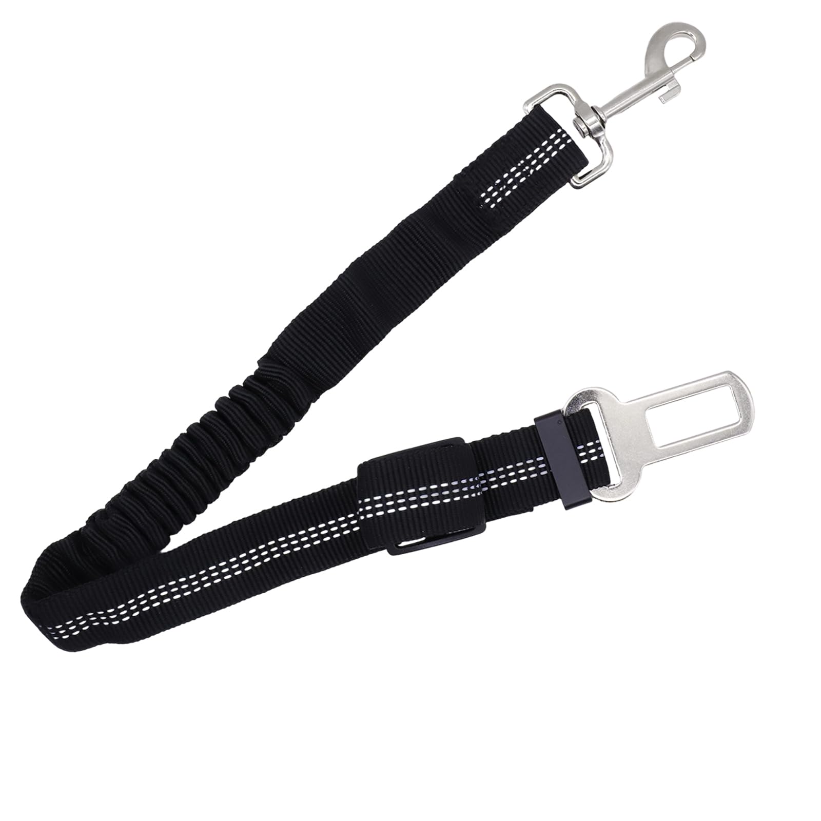 Sangle de Sécurité pour Chien avec Amortisseur Élastique, Mousqueton Solide et Longueur Réglable, Compatible avec Toutes Les Voitures pour Chien et Chat, pour Un Voyage Sûr