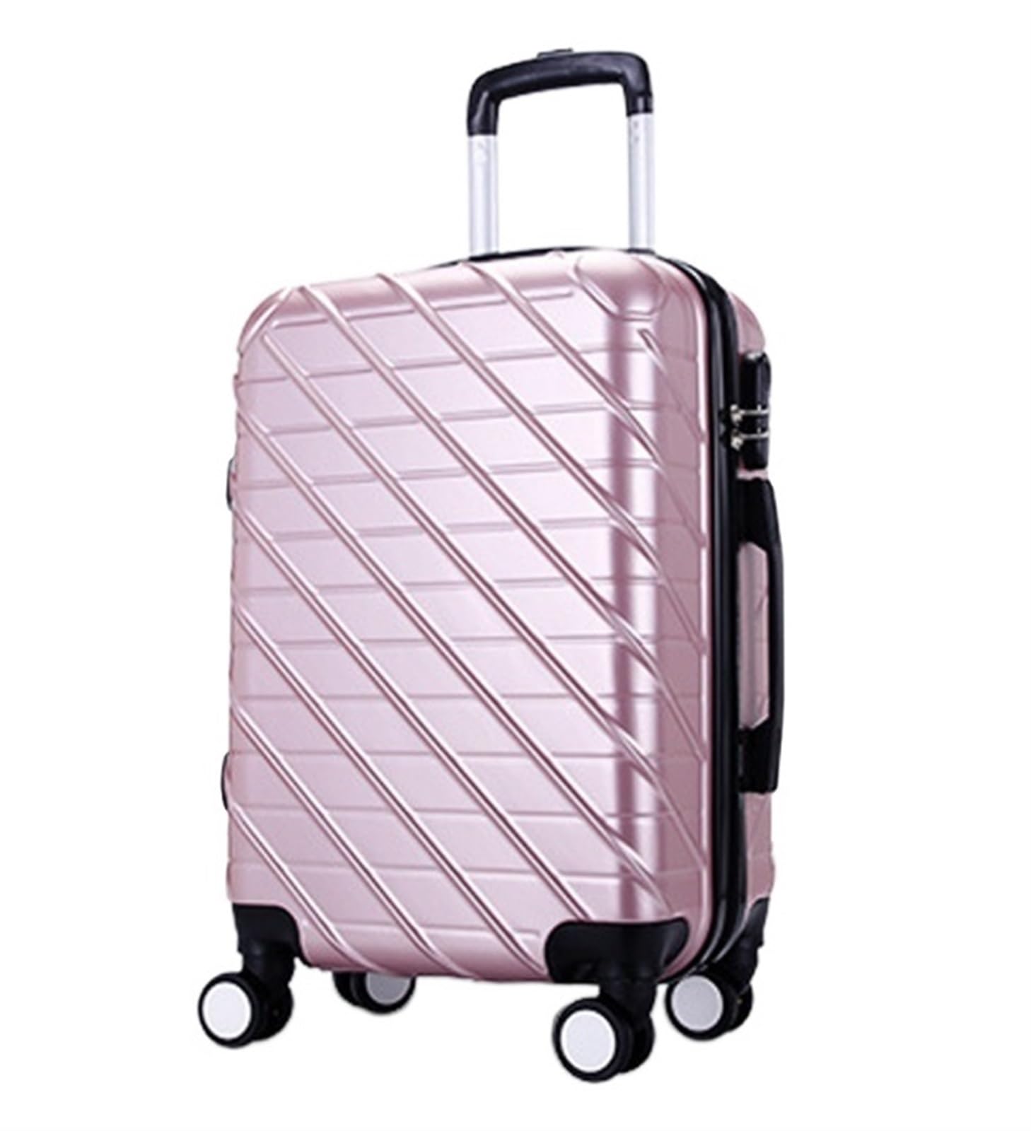 Bagaż Kabinowy Carry On Bagaż Z Spinner Wheels Bagaż Walizka Podróżna Hardshell Lekka Walizka Podróżna (Color : Rosa, Size : 24inch)