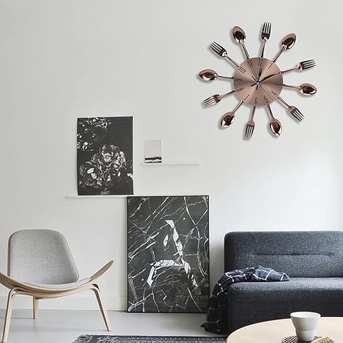 Miniatura 2 de SYH&AQYE Reloj de pared para cubiertos de cocina, reloj de pared de cocina, multiusos, utensilios de cocina para cocina, restaurante, decoración del