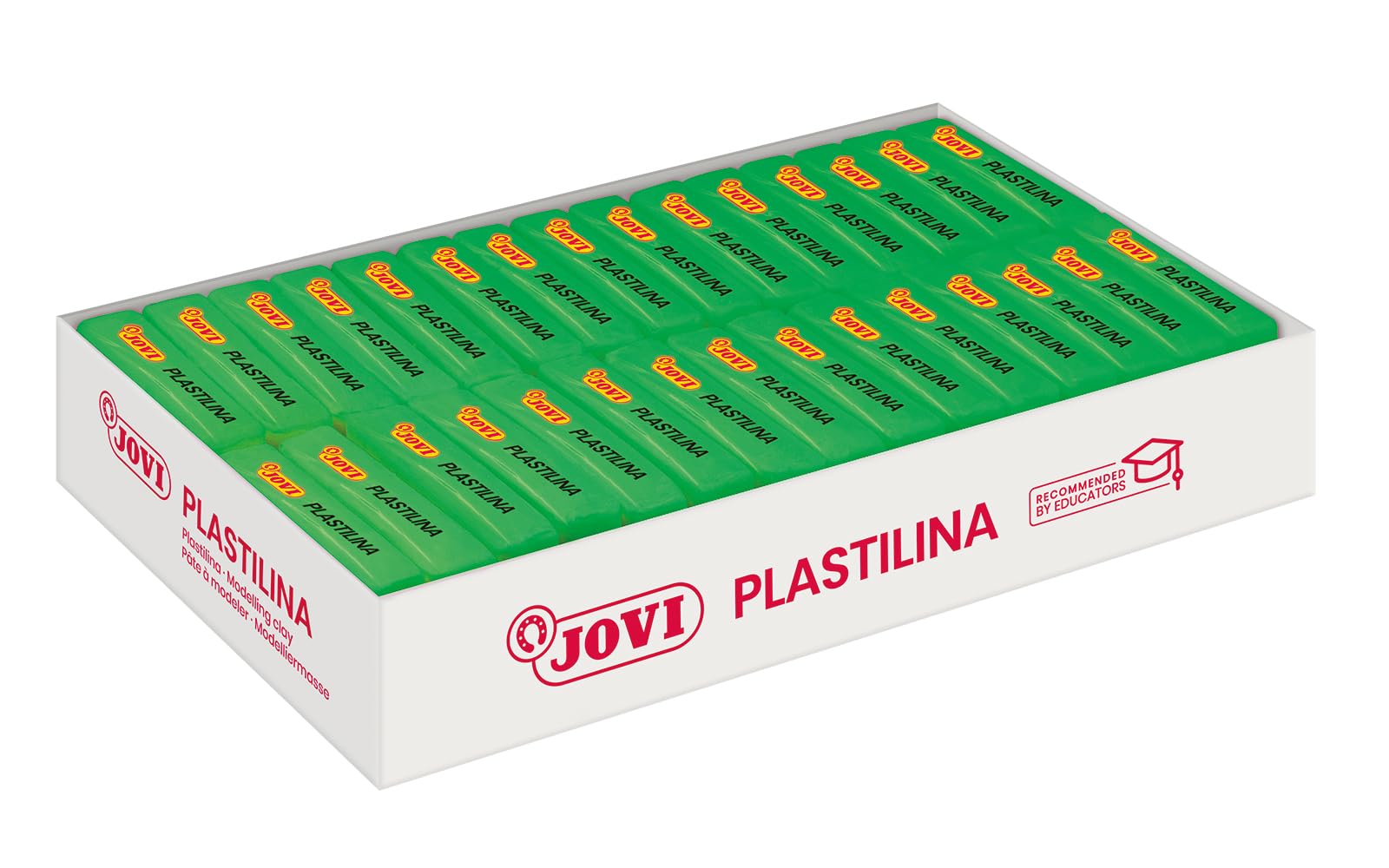 Jovi PLASTILINA, color verde claro, 350 gramos (70/10)
