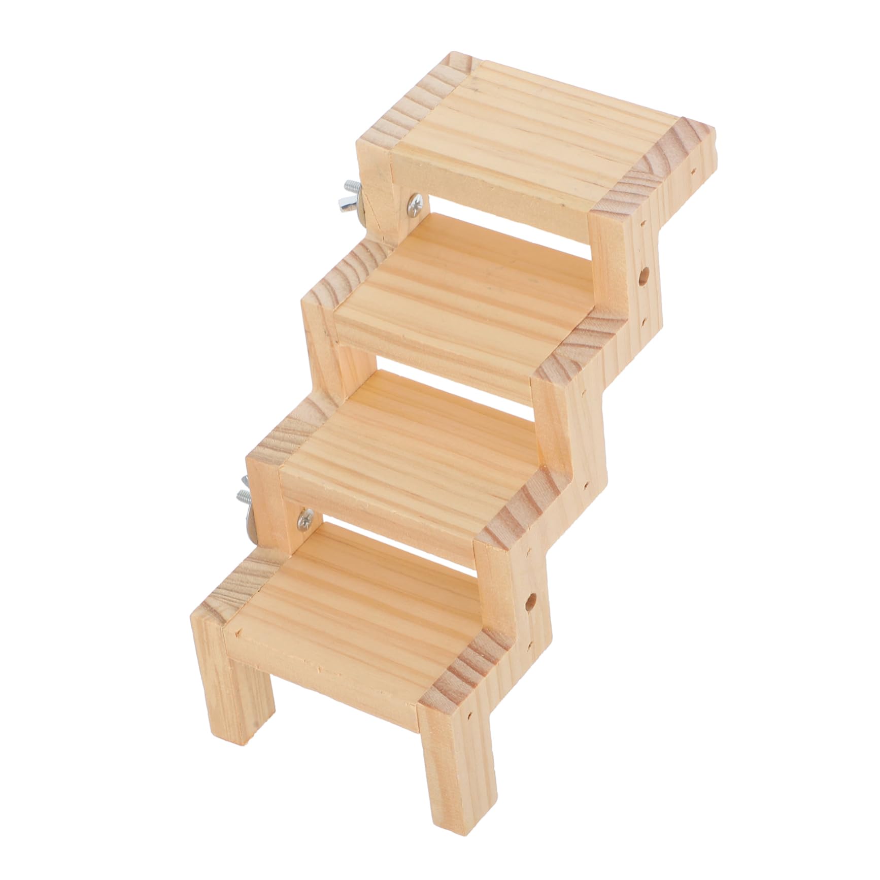 VICASKY Wooden Bird Climbing Ladder with Resting Platform Multifunctional Enrichment for Small Animals Safe Natural Easy Setup for Bird Cages for Parrots Budgies and More