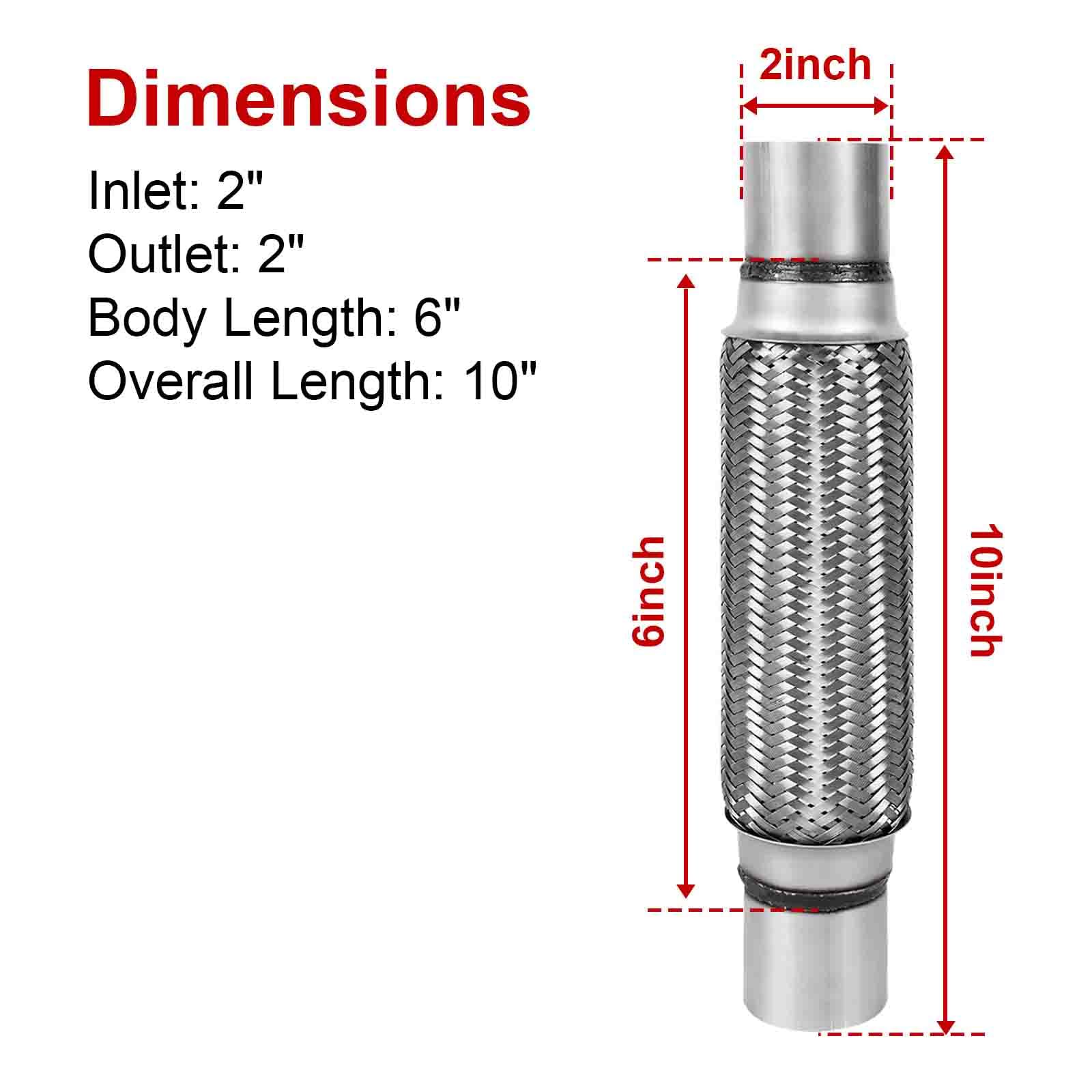 Universal Generator Exhaust Extension X AUTOHAUX 1 Pcs 1.75"x10"x14" Car Exhaust Flexible Pipe Tubing Univ Universal X Pipe - Foto 8