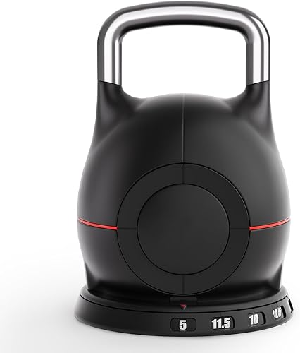 Miniatura 1 de Pesa rusa ajustable, juego de pesas rusas de ajuste rápido 7 en 1 para entrenamiento de fuerza, pesas ajustables de 5 a 44 libras para gimnasio en