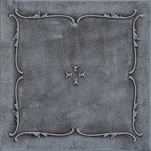 A La Maison Ceilings R05 Spring Buds Foam Glue-up Ceiling Tile (256 sq. ft./Case), Pack of 96, Moss Gray