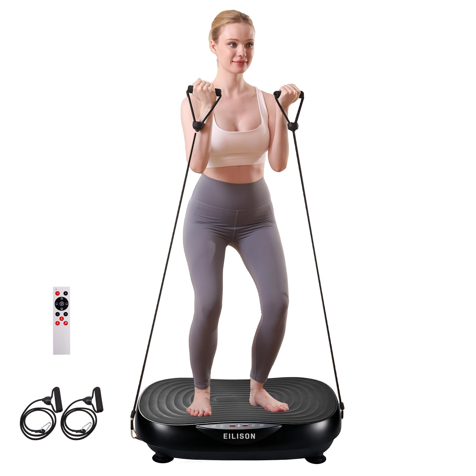 EILISON Glory - Máquina de ejercicio con placa de vibración, drenaje linfático, plataforma de vibración de entrenamiento de todo el cuerpo, 99 velocidades ajustables, placa vibratoria moldeadora de