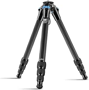 SIRUI AM-284 Travel Carbon Fiber Tripod, Professional Camera Tripod with 4-Section Legs, Twist Leg Locks, Detachable Metal Spikes, Loads up 33LB