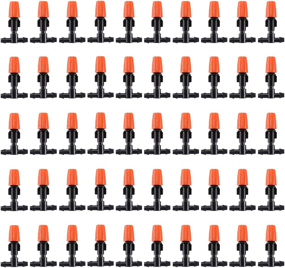 100 Pack 1 GPH Flag Irrigation Dripper Emitter 4L/H Garden