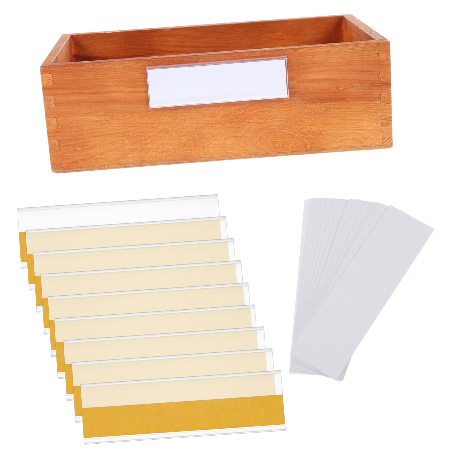 Porte-étiquette Adhésif Plat Pvc 100 Pièces pour Étiquettes D’insertion