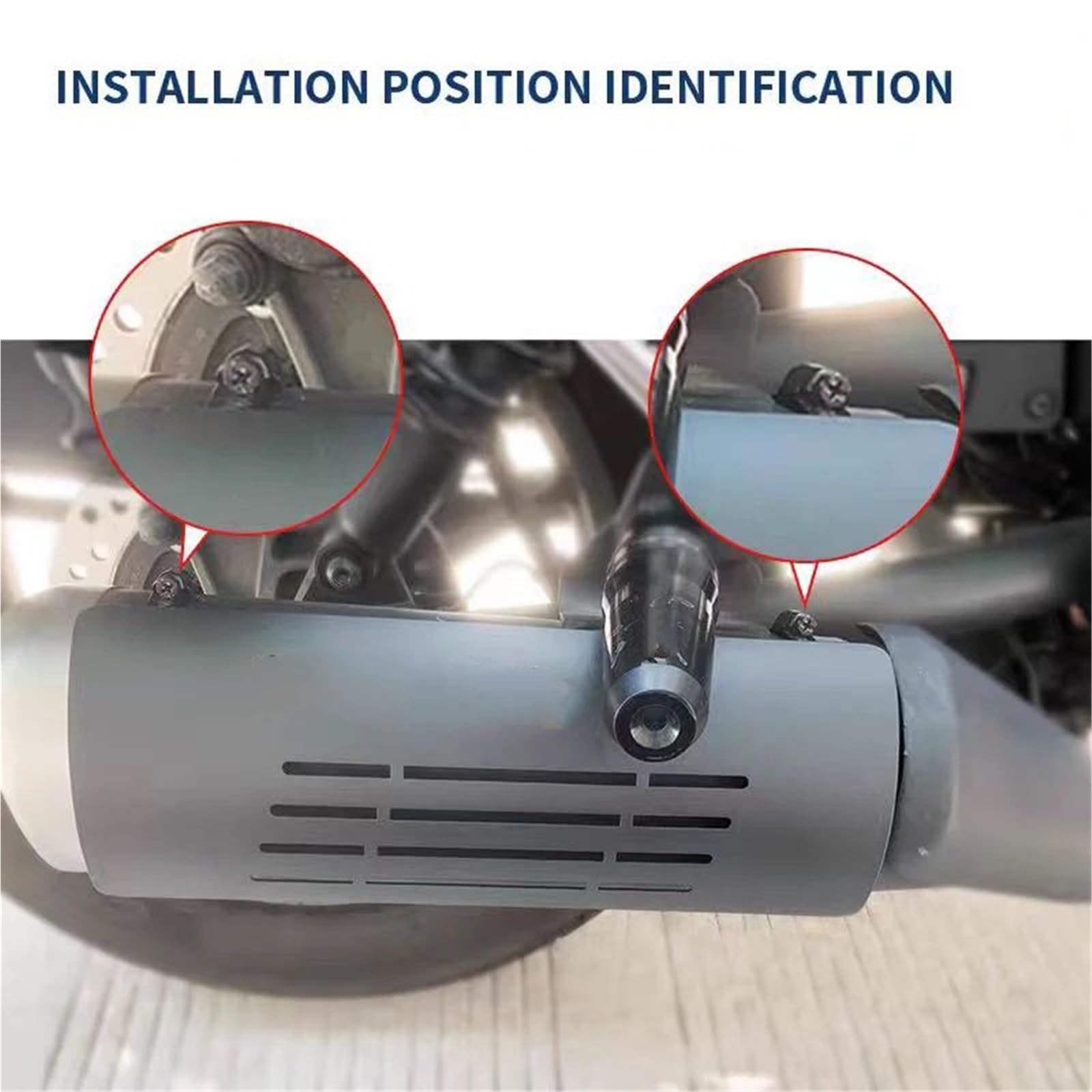Protector de Escape Protector térmico para Tubo de Escape de Honda CMX300, CMX500, Rebel300, Rebel500 (2017-2023) Deflectores de Calor para Escape(5 Black)