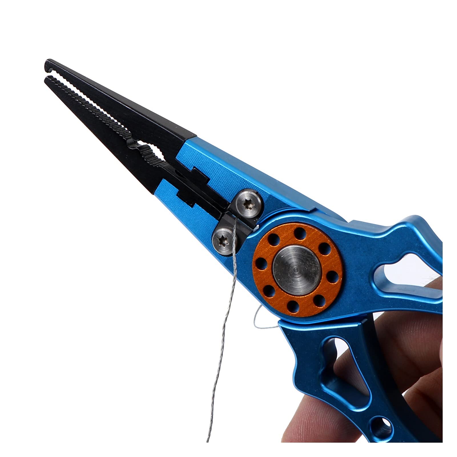 Pinze da pesca Lega di alluminio pesca pinza con Rope Cutter Linea amo da pesca di recupero Anello metallo apri multifunzione stampa Tackle Gear Strumenti per attrezzi da pesca all'aperto ( Color : Re
