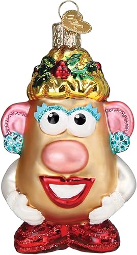Old World Christmas Adorno soplado de cristal con cabeza de papa para árbol de Navidad disponible en Yaxa El Salvador